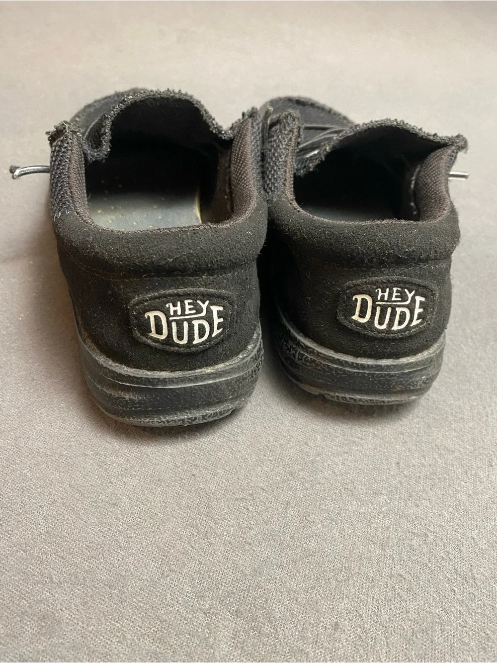 Hey Dude Black Knit Slip-On Loafers Size TD 11